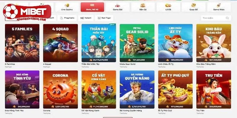 Nổ Hũ tại Mibet cũng thu hút được rất nhiều người chơi
